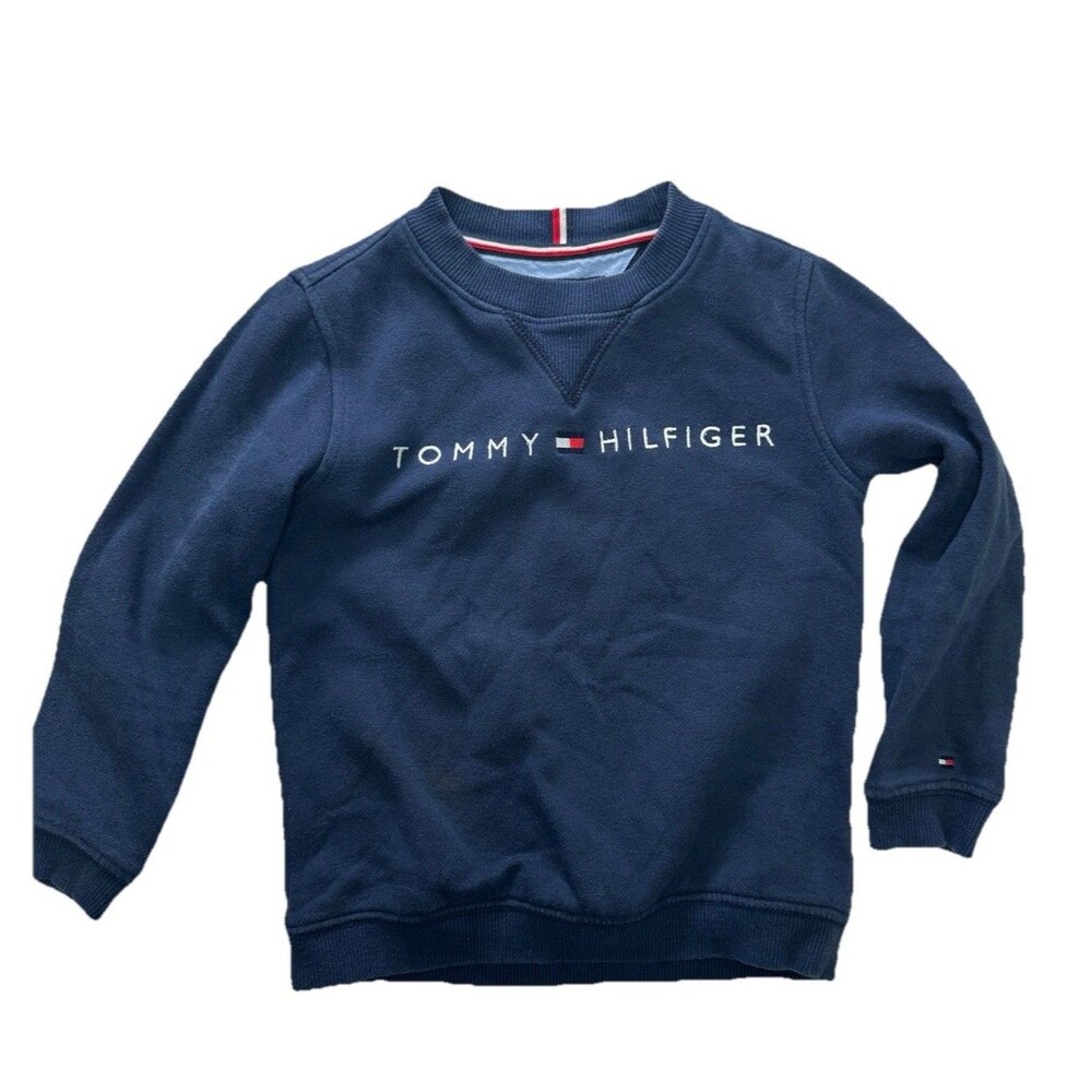 Navy blue tommy hilfiger crewneck sweater / sweatshirt, XS (0075)